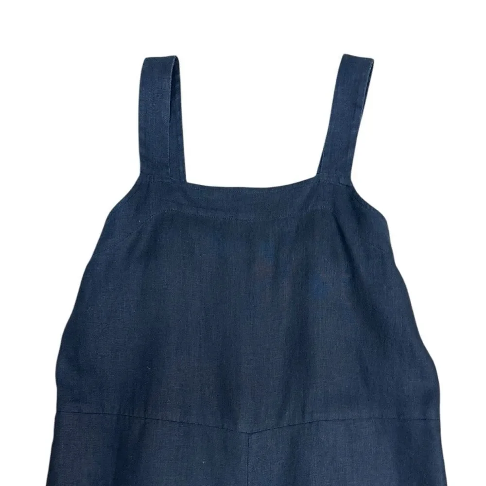 Everlane Linen Jumpsuit in Washed Black Size 4